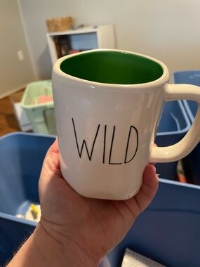 Rae Dunn WILD Mug with Green Interior